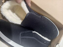 3514保暖羊毛布鞋老人鞋套腳款男士爸爸鞋冬季加厚棉鞋 黑色 44  曬單實(shí)拍圖