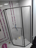 箭牌（ARROW） 淋浴房玻璃隔斷干濕分離極窄鉆石型浴房浴室不銹鋼家用全邊框 [雅黑/槍灰] 900*900 內外開(kāi)丨極窄邊 曬單實(shí)拍圖