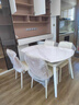 全友家居現代簡(jiǎn)約可伸縮功能折疊圓餐桌椅組合餐廳一桌四椅吃飯桌子 曬單實(shí)拍圖