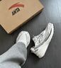 安踏AT957丨復古跑步鞋潮流穿搭厚底運動(dòng)鞋休閑百搭男鞋 象牙白/芯片灰/銀-1 41 (男8) 曬單實(shí)拍圖