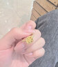 中國黃金足金小方糖繞線(xiàn)戒指女新款黃金戒指純情人節生日禮物送女朋友老婆 足金小方糖繞線(xiàn)戒指 約2g 曬單實(shí)拍圖