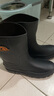 韓采爾（Hancrers）德系雨鞋男款防水鞋防滑雨靴中筒新款膠鞋套腳成人專(zhuān)用鞋防雨橡膠 388黑色 （標準碼） 42 曬單實(shí)拍圖