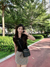 CinvaiKrose輕奢單肩包包女包2025新款斜挎包女士小手提水桶包生日禮物送女友 黑色【生日禮物可代寫(xiě)心意賀卡】 曬單實(shí)拍圖