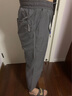 真維斯（JEANSWEST）冰絲褲子男士休閑寬松直筒夏季薄款速干運動潮牌垂感闊腿長褲春秋 灰色 【NO1強烈推薦】 S 80-99斤 曬單實拍圖