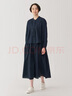 無印良品（MUJI） 女式 棉紗長袖罩衫女士襯衫襯衣內(nèi)搭秋款女裝春季 上衣 BC2KUA4A 深藏青色 L (165/88A) 曬單實拍圖