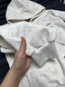 刺繡卡通小熊貓連帽衛衣女春秋季薄款設計感休閑寬松可愛(ài)外套上衣 白灰色 S (1) 【80-110斤】 曬單實(shí)拍圖