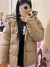 羽絨服女款男2025年最新款情侶外套可脫卸袖子兩穿馬甲白鴨絨冬季 卡其色 3601加厚 L 曬單實(shí)拍圖