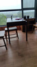 溪木工坊新中式陽(yáng)臺茶桌家用小型茶幾老榆木現代簡(jiǎn)約陽(yáng)臺長(cháng)茶臺泡茶桌 1.2米長(cháng)桌巖面+新月椅+清風(fēng)凳*2 曬單實(shí)拍圖