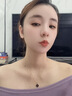 VIROLINE2025新款爆款感溫四葉草純銀項(xiàng)鏈小眾鎖骨鏈吊墜送女友七夕節(jié)禮物 感溫四葉草項(xiàng)鏈黑紅款 曬單實(shí)拍圖
