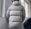 駱駝?dòng)鸾q服防潑水鴨絨男女加厚戶(hù)外防寒冬季面包服 淺煙灰 男女同款,7674B XL 曬單實(shí)拍圖