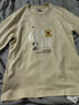 TEEK春秋款趣味印花長(cháng)袖t恤男裝上衣服 男士秋冬季新款休閑男棉體恤衫 HE38A杏色 S 曬單實(shí)拍圖