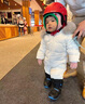 G.DUCKKIDS小黃鴨兒童羽絨服嬰兒連體衣新生兒衣服男女寶寶冬裝保暖外出抱衣 白色 66 尺碼建議0-3個月8-12斤 曬單實拍圖
