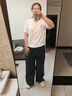 優(yōu)衣庫女裝麻混紡松緊長(cháng)褲/休閑褲473791 69 藏青色 L /160/70A 曬單實(shí)拍圖