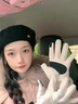 GOLOVEJOY保暖手套女冬季防風(fēng)防寒滑雪內膽戶(hù)外登山騎行抓絨觸屏手套 暖白S 曬單實(shí)拍圖