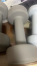 Keep 彩色浸塑啞鈴 男士女士家用家庭健身肌肉塑形輕重量巖石灰 4kg*2 曬單實(shí)拍圖