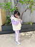 G.DUCKKIDS女童庫洛米加絨套裝兒童洋氣韓版衛衣秋冬裝女寶寶加厚馬甲三件套 紫色三件套 110 cm 曬單實(shí)拍圖