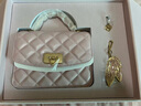 CHARLES&KEITH七夕限定禮盒鏈條包掛菱格小方包CK17-50701608-A Cotton Candy Pink棉花糖粉 S 曬單實(shí)拍圖