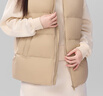 雪中飛羽絨服女2025冬季短款寬松背心輕薄馬甲淺米色XL 曬單實(shí)拍圖