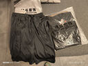 佐尚鳥(niǎo)短褲男夏季百搭運(yùn)動(dòng)冰絲褲寬松速干五分褲青年潮流休閑籃球沙灘褲 黑色+深灰 XL-建議110-140斤左右 曬單實(shí)拍圖