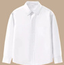 兒童襯衫短袖男童女童白襯衣薄款純色中大童表演校服長(cháng)袖小孩襯衫 白色 130 曬單實(shí)拍圖
