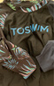 TOSWIM拓勝分體泳衣女長袖保守顯瘦沖浪服泳衣深邃密葉XL【京東專供】 曬單實拍圖