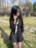 閃動(dòng)少女（SHANDONGSHAONV）jk制服水手服黑色三本日系學(xué)院風(fēng)套裝長(cháng)短袖襯衫百褶裙 白三本短袖+藏青短裙43cm+領(lǐng)結 L [建議100110斤] 曬單實(shí)拍圖