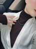 京鑒收藏級保真新疆和田玉項鏈子精雕女款老坑碧玉綠圓珠項鏈 收藏級碧玉項鏈8毫米 曬單實拍圖