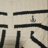 GAP女裝2025春季新款刺繡logo條紋絞花圓領(lǐng)針織衫常規毛衣729084 黑白條紋 L (170/88A) 亞洲尺碼 曬單實(shí)拍圖