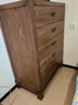 溪木工坊新中式五斗柜實(shí)木斗櫥客廳抽屜收納柜子儲物臥室老榆木家具 木香五斗柜升級款 曬單實(shí)拍圖