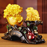 銅雀天驕大白菜金蟾招財擺件新店公司辦公室開(kāi)業(yè)大吉賀禮高檔禮品喬遷禮物 沙金色尺寸約35*13*25cm 曬單實(shí)拍圖