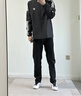adidas經(jīng)典三條紋運動(dòng)連帽夾克外套男女秋季阿迪達斯三葉草 黑色   L 曬單實(shí)拍圖