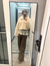 雅格羅伊海寧真獺兔毛皮草女短款外套氣質(zhì)名媛真皮毛一體年輕款2024冬新款 奶茶色 M 適合體重100-115 曬單實(shí)拍圖