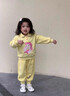 Burwilde國際品牌女童春裝套裝2025新款洋氣休閑衛衣兒童春秋季運動(dòng)時(shí)髦寶 黃色（禮盒裝） 90 cm[建議80-90cm1-2周歲] 曬單實(shí)拍圖