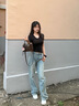 CinvaiKrose【孫怡同款】小手提包包女包2025新款水桶包斜挎包生日圣誕節禮物 咖啡色【節日送禮可代寫(xiě)賀卡】 曬單實(shí)拍圖