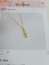 中國黃金（CHINA GOLD）黃金項(xiàng)鏈女和田玉吊墜足金飾品生日禮物送女友媽媽老婆結(jié)婚紀(jì)念日 足金玉見竹葉吊墜[送S925鏈]+證書禮盒 曬單實(shí)拍圖