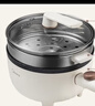 美的（Midea）電炒鍋 電煮鍋 電蒸鍋 電火鍋 家用多功能 一體電鍋蒸煮炒菜 3.5L不沾一體電熱鍋 HGE2515 配蒸籠 曬單實(shí)拍圖