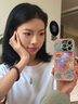 圣圖朗創(chuàng  )意點(diǎn)鉆油畫(huà)笑臉適用iPhone16promax蘋(píng)果15新款手機殼13全包個(gè)性12閃粉鏡頭女11支架14防摔保護套 粉底愛(ài)心笑臉【心想事成】閃粉鏡頭支架  iPhone 16 pro 曬單實(shí)拍圖