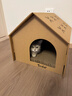 得酷 雙層貓抓板耐磨一體貓咪紙箱屋貓窩瓦楞紙盒子貓玩具 中號原色貓屋（43*38*35cm） 曬單實(shí)拍圖