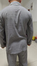 云朵棉睡衣男春秋季薄款長(cháng)袖長(cháng)褲空調服棉綢中青年男士家居服 A323深灰 XL XXL（建議140-160斤） 曬單實(shí)拍圖