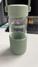 北鼎（Buydeem）茶水分離玻璃水杯高顏值車載便攜隨手杯辦公室泡茶杯淺衫綠470ml 曬單實(shí)拍圖