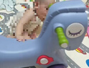 babycare兒童搖搖馬四合一小木馬嬰兒周歲禮物玩具蒙因藍 曬單實(shí)拍圖