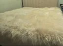 純羊毛床墊皮毛一體整張羊皮褥子單雙人羊羔絨床毯加厚保暖 自然白（直邊） 200*220cm 曬單實(shí)拍圖