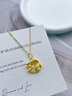 中國黃金（CHINA GOLD）黃金項鏈女士足金錦鯉蓮花吊墜純金國慶中秋節(jié)禮物送女友老婆 錦鯉蓮蓮吊墜約0.7g*配銀鏈【甄選禮盒】 曬單實拍圖