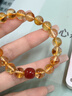 中國黃金招財黃水晶手鏈女水晶紅瑪瑙手串生日禮物女朋友老婆結婚紀念日 瑪瑙水晶手鏈 曬單實(shí)拍圖