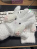 QUEENJOY可愛(ài)小熊毛絨連指手套女冬季保暖掛脖加絨加厚學(xué)生情侶防寒風(fēng)騎行 白色 曬單實(shí)拍圖