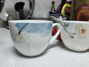 國玥骨瓷馬克杯中式早餐杯家用咖啡杯碟辦公室下午喝茶茶杯 荷和美美早餐杯1個(gè) 曬單實(shí)拍圖