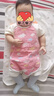 全棉時代嬰兒襪子新生寶寶嬰幼兒襪子純棉長筒襪過膝襪14cm-16cm 曬單實拍圖