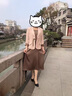 啄木鳥(niǎo)（TUCANO）媽媽秋季2026洋裝套裝中年新中式中國風(fēng)西裝外套裙子兩件套裝 卡其色 XL (建議105-120斤) 曬單實(shí)拍圖