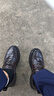 意爾康樂福鞋男新款商務(wù)休閑鞋一腳蹬厚底皮鞋男 96167W 棕色 38  曬單實拍圖