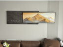 瑞尚現代輕奢客廳裝飾畫(huà)簡(jiǎn)約大氣疊加畫(huà)高級感抽象沙發(fā)背景墻掛畫(huà)極簡(jiǎn) 背靠金山 58*140+46*140/適3m沙發(fā)/晶瓷 曬單實(shí)拍圖